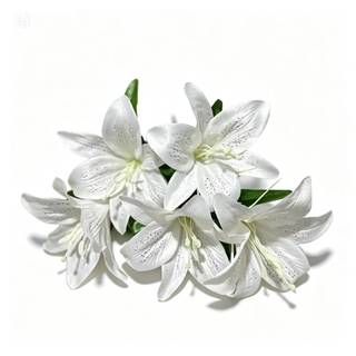 Buque de Lirio Artificial c/5 Flores ideal para Arranjo e Decoracao