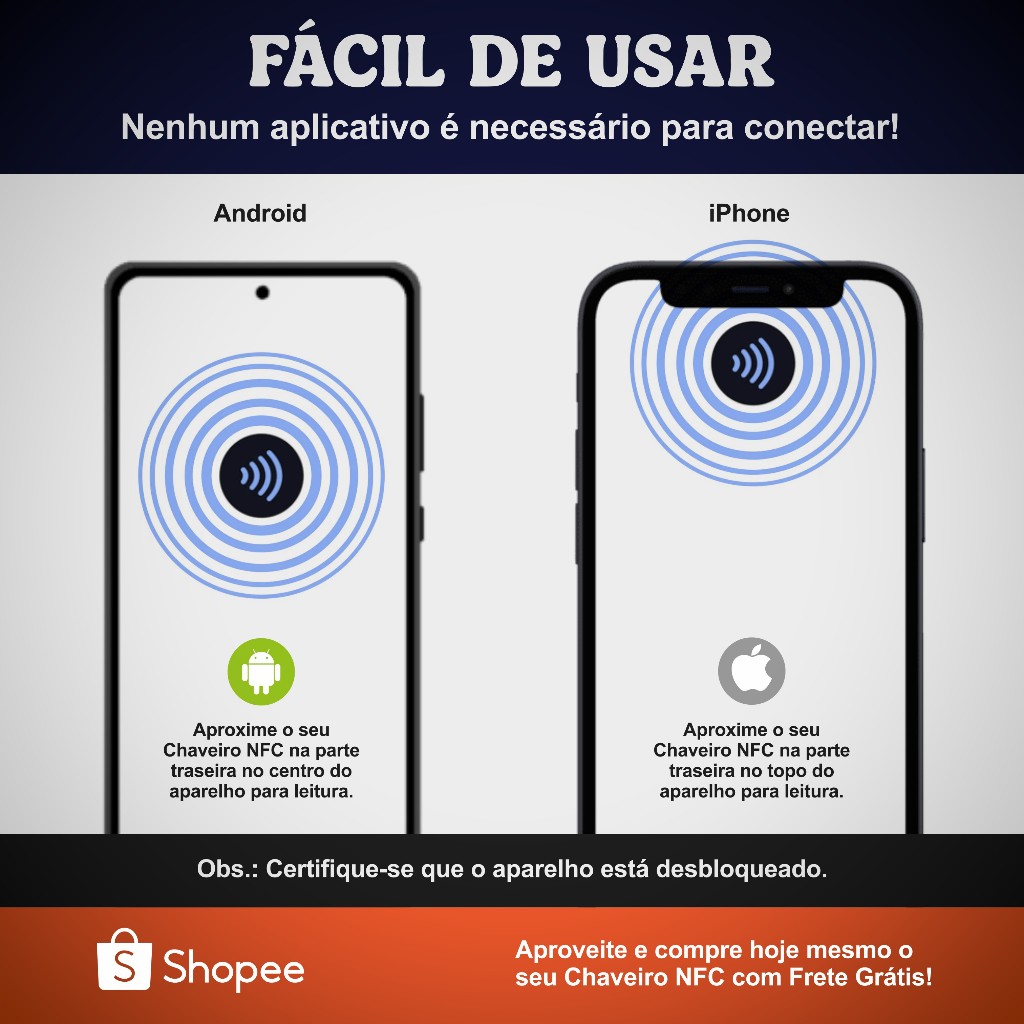 Detalhes do Chaveiro NFC Instagram | Chaveiro Aproximação | Acabamento em Resina Premium | Maior Durabilidade