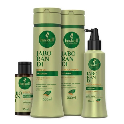 Sh, Cond, Tonico e Necta Jaborandi 300ml Haskell Kit Completo