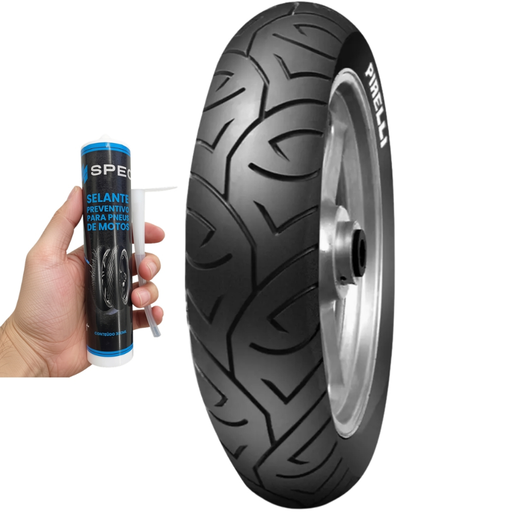 Kit Pneu Pirelli Radial 140 70r 17 Sport Demon Traseiro Fz25 Mt03 Twister R3 Ninja 300 + Selante Preventivo Spec 300ml