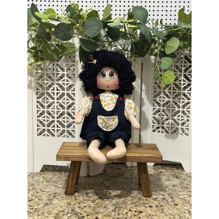 Boneca de pano 38 cm, Artesanal , decoração , brinquedo.