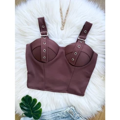 LCQ Cropped Com Bojo Moda Feminina 208