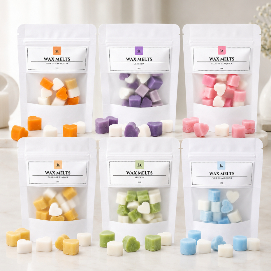 Pastilhas Aromáticas Wax Melt 30g Para Difusor Formato Coração Aromatizador Elétrico