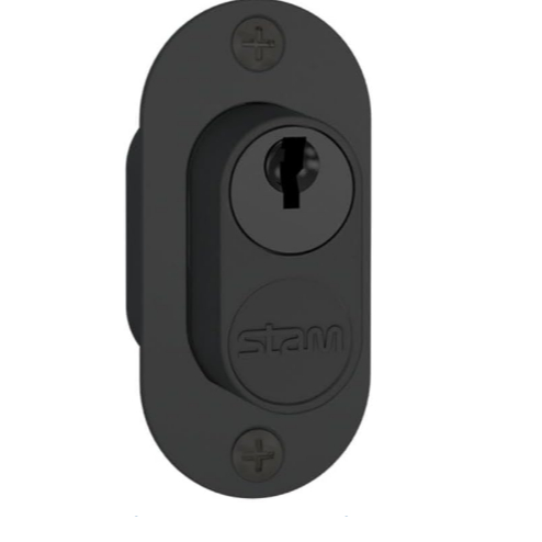 Fechadura 940 porta de correr PRETO FOSCO INOX STAM — imagem 2 de 2