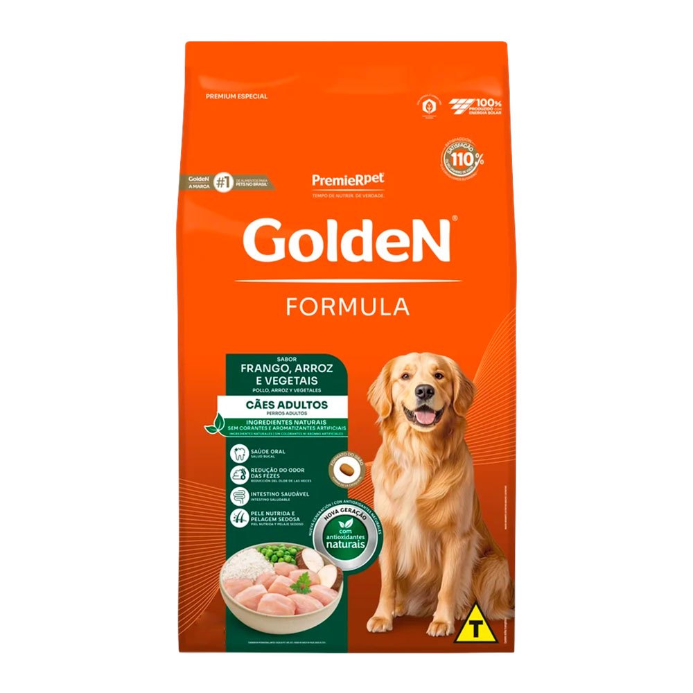 Ração Golden Fórmula Cães Adultos Frango e Arroz 20kg