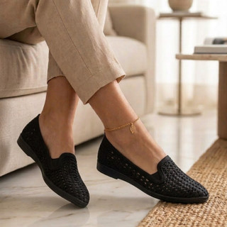 Sapatilha Feminina Sandália Casual Confortável Bico Fino