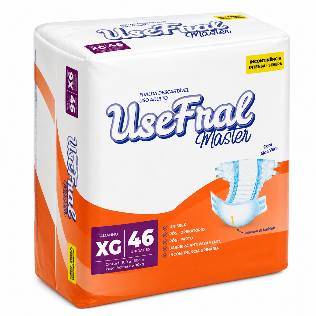 Fralda Geriátrica Usefral Hiper XG 46 Unidades