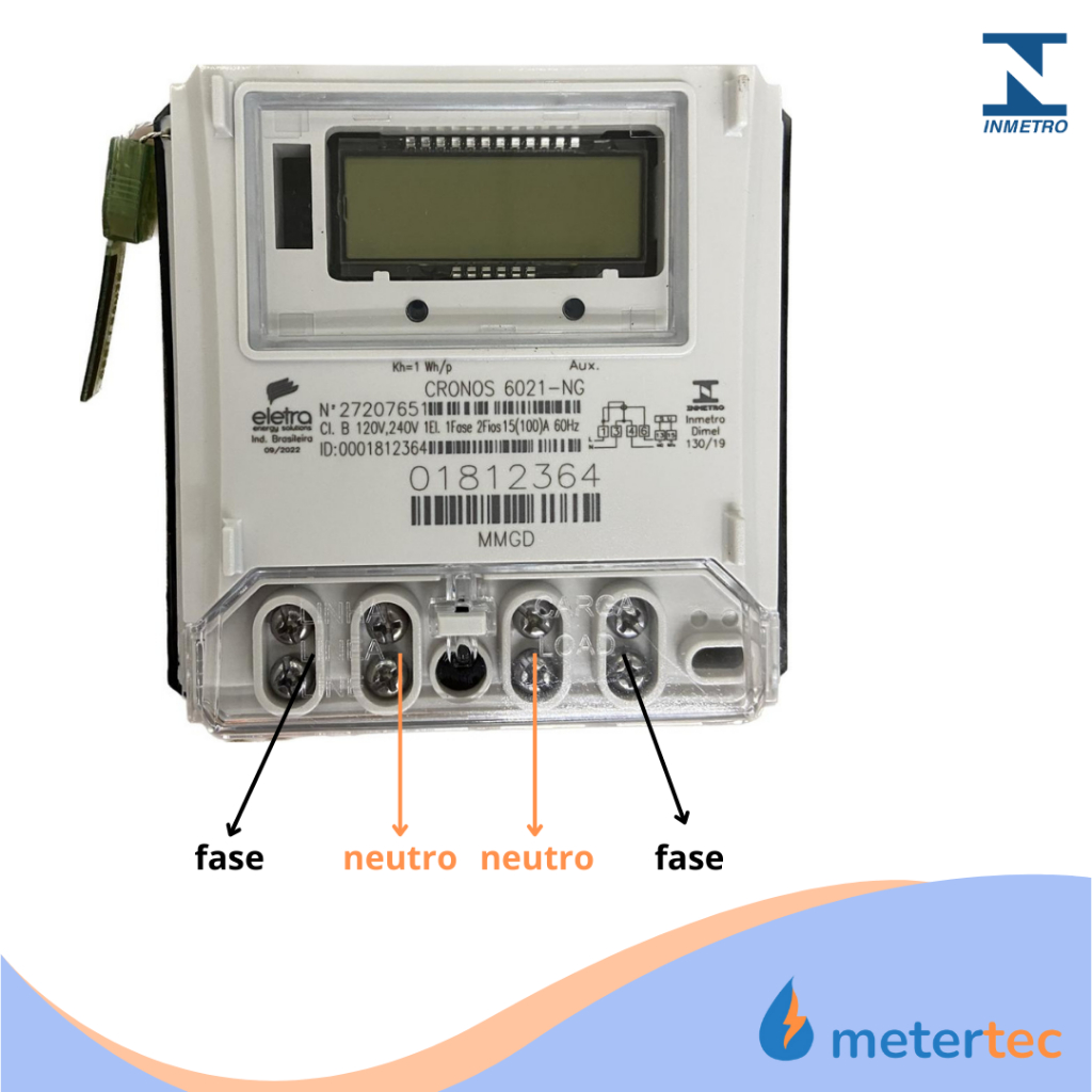 Relógio Medidor Energia Luz Consumo Monofásico - Cronos 6021 - Eletra