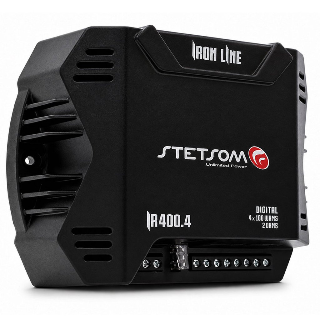 Módulo Amplificador Stetsom IR400.4 400W RMS 4 Canais 2 Ohms Trio Sub