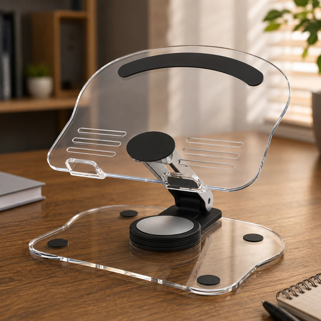 DAGUAN Suporte Transparente Giratório 360° para Celular e Tablet Ajustável Antiderrapante