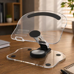 DAGUAN Suporte Transparente Giratório 360° para Celular e Tablet Ajustável Antiderrapante