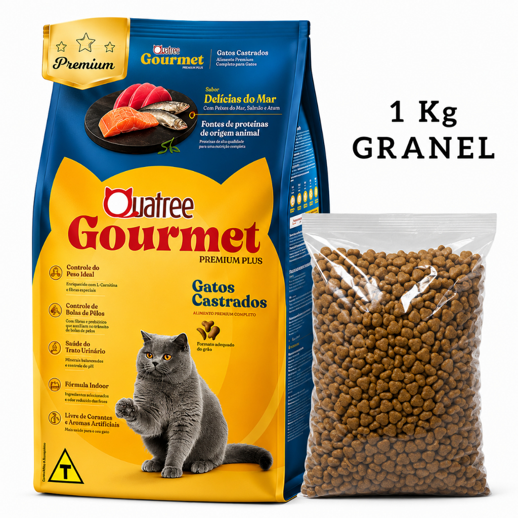 Quatree Gourmet Gatos Castrados Delícias do Mar A GRANEL 1 Kilo