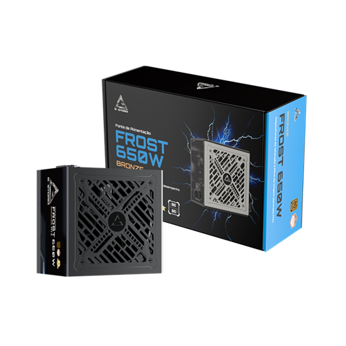 Fonte ATX 3.1 GStorm Frost 650W 80 Plus Bronze Cybenetics Bronze PFC Ativo