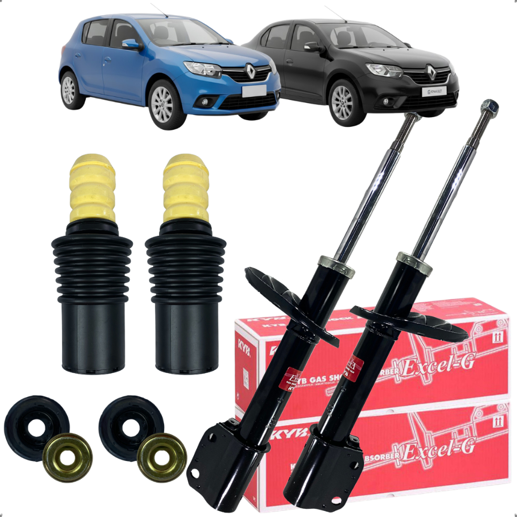 Kit Amortecedor Dianteiro KYB Logan Sandero 1.0 2014 2020