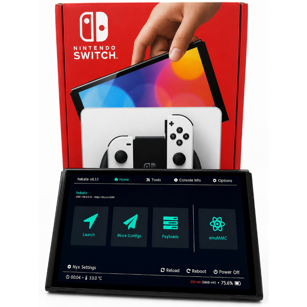 Nintendo Switch Oled desbloqueado com Tinfoil Premium | Envio Imediato