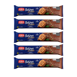 Kit 5un Torta Adria Crostata Chocolate com Creme de Avelã 80g