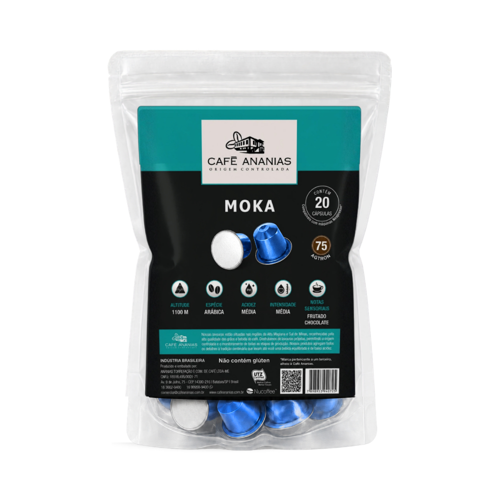 Capsulas Café Ananias em Alumínio Moka 20 und