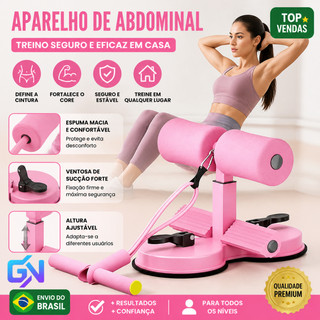 Protege Joelho Abdômen Aparelho Abdominal Ventosa 3 Níveis Casa Academia JFQ