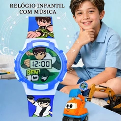 Relógio Digital Infantil Menino De Pulso A Prova D Água Luxo Lindos Criança Cronômetro Led Original