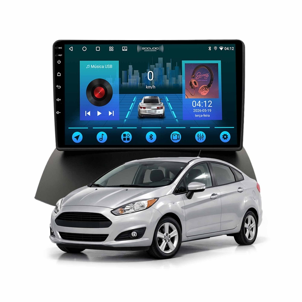 Mídia 2 Ram 64 Gb 9 Ford Fiesta New Fiesta Mexicano Até 2015 Com Cambus