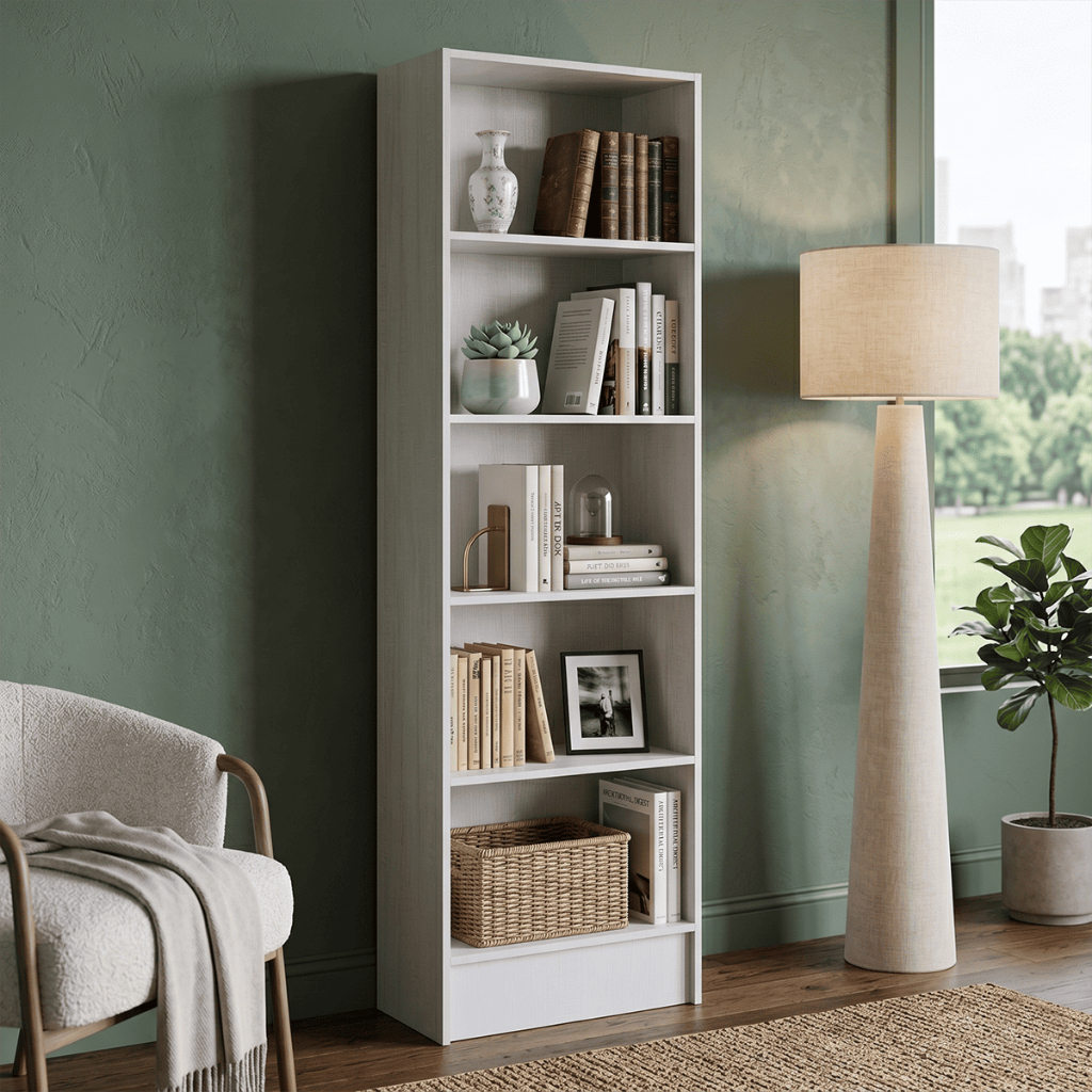 Estante Organizadora Alta 180cm Com 5 Prateleiras Multiuso Moderno Compacto