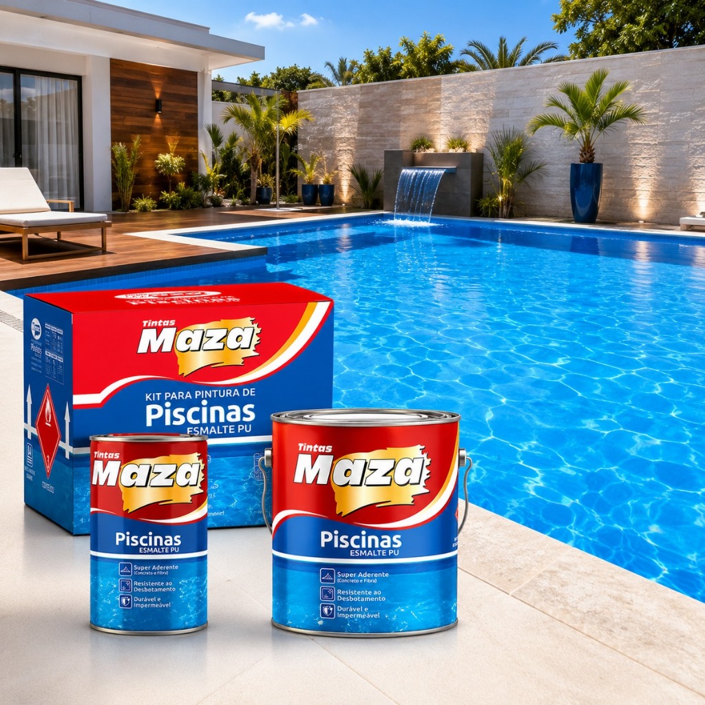 Tinta Pu Piscina Maza - kit 4,5L - Tinta para piscina — imagem 2 de 2