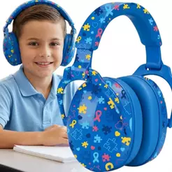 LIGHT BLUE TEA PRO 32db Abafador Autismo Infantil Fone Protetor de Som Ouvido Auricular Ruido Super Confortavel autista