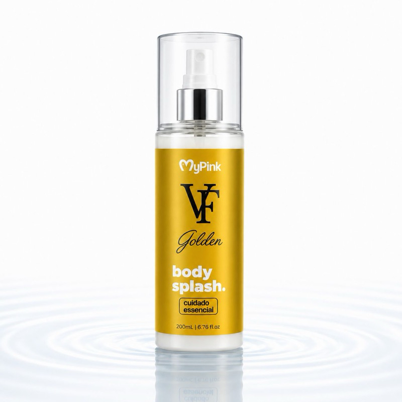 Body Splash VF Golden Feminino 200ml – Inspirado no Estilo da Fragrância Virginia