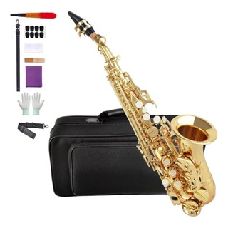 Sax Soprano Vedo Latão Bb, Kit Completo Com Estojo E Limpeza