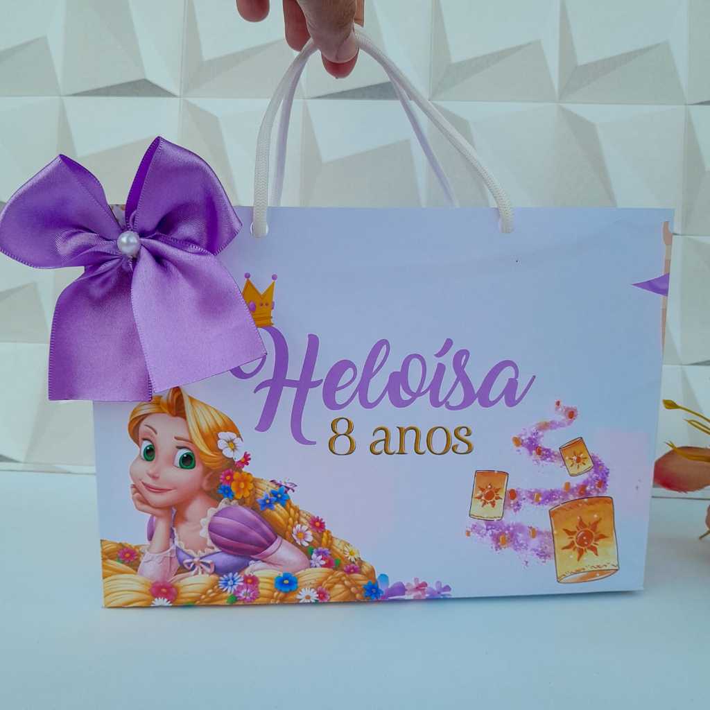 Sacolinha Personalizada Rapunzel Enrolados/Lembrancinhas de Festa Infantil Enrolados