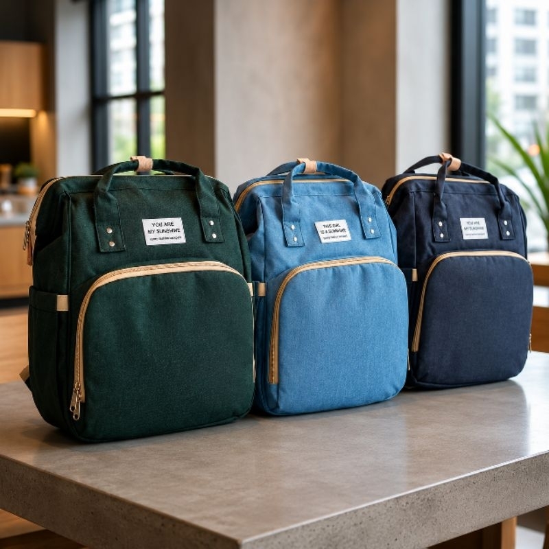 Bolsa Maternidade Multifuncional com Berço Portátil e USB — imagem 2 de 2
