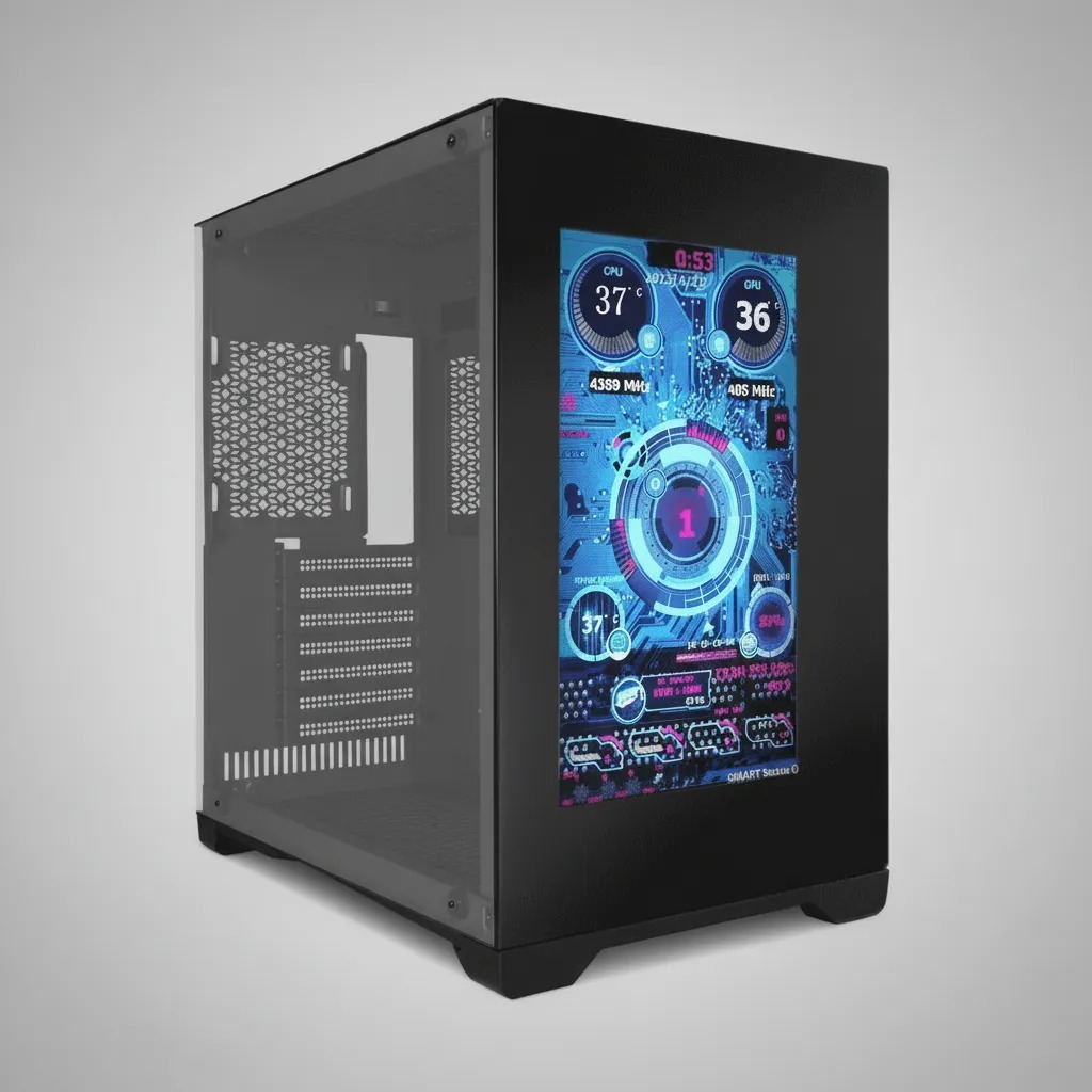 Gabinete Gamer Concórdia PZ-Led com tela frontal