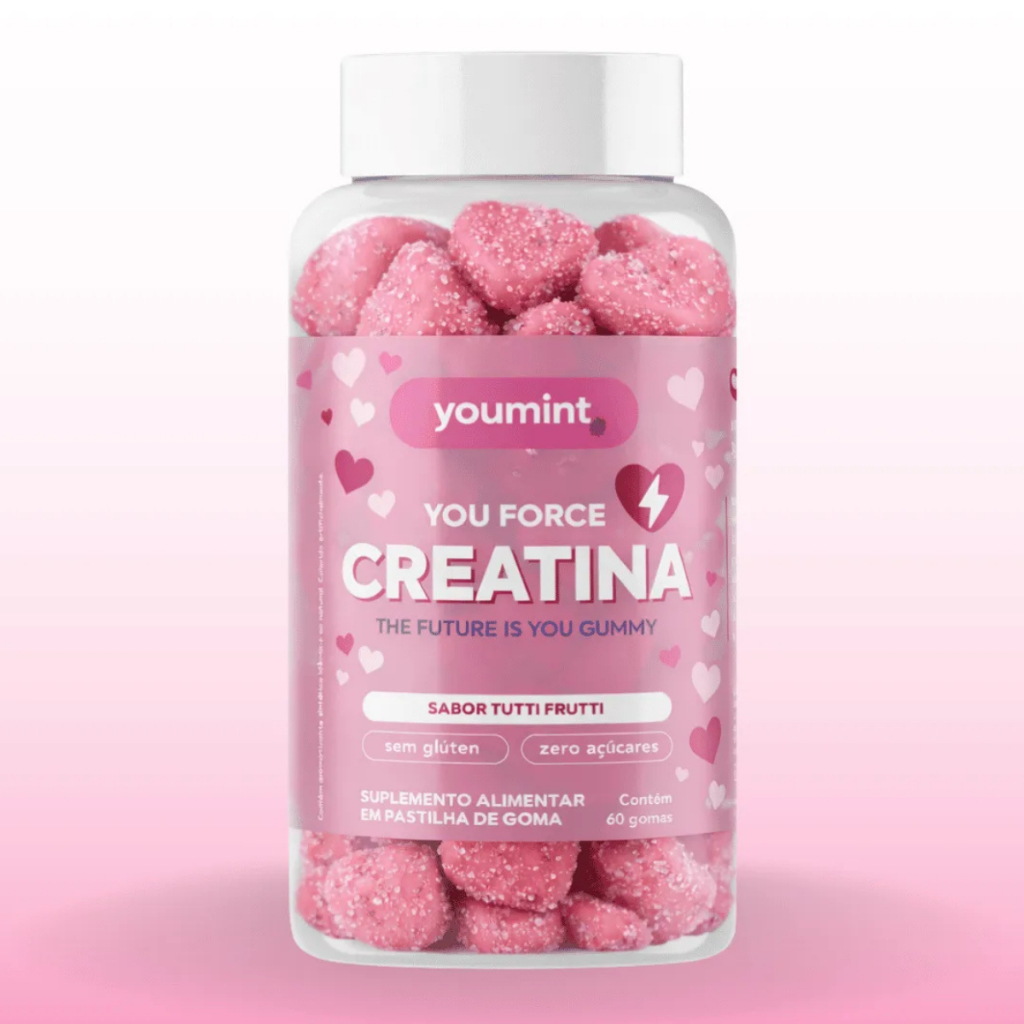 Creatina Gummy YouMint 60 Gomas Suplemento Energético para Força e Desempenho Diário Youforce