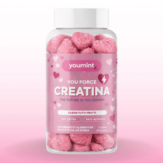 Creatina em Gummy YouMint 60 Gomas Suplemento para Energia Força Muscular E Desempenho Nos Treinos