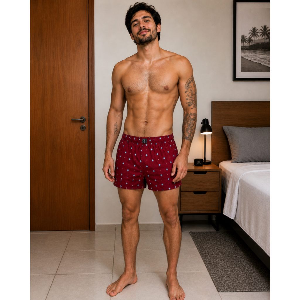 1 Cueca Samba Cançao Masculino Short de Dormir Adulto Microfibra Poliester Escolha sua Estampa — imagem 2 de 2