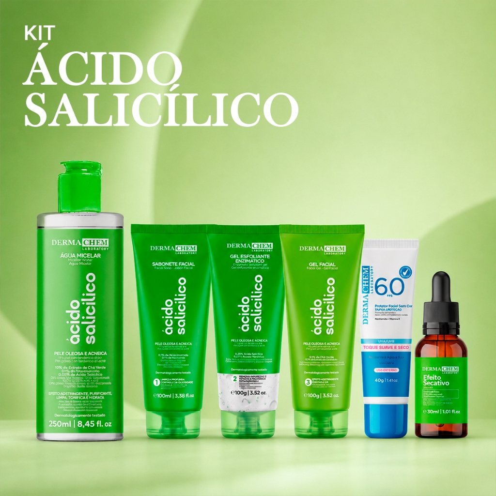 Kit Skincare Completo com Protetor 60 FPS Beleza e Cuidado Facial para Rotina de Autocuidado - Dermachem — imagem 2 de 2