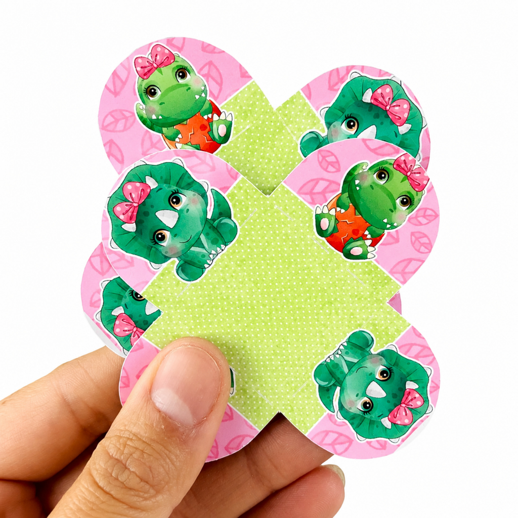 forminha para doce personalizada no tema dino baby menina/forminha para docinhos/lembrancinha para festa aniversário
