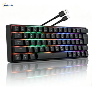 Teclado Mecanico Gamer 60% Knup KP-TE152 63 Teclas ABNT2 Switch Blue RGB