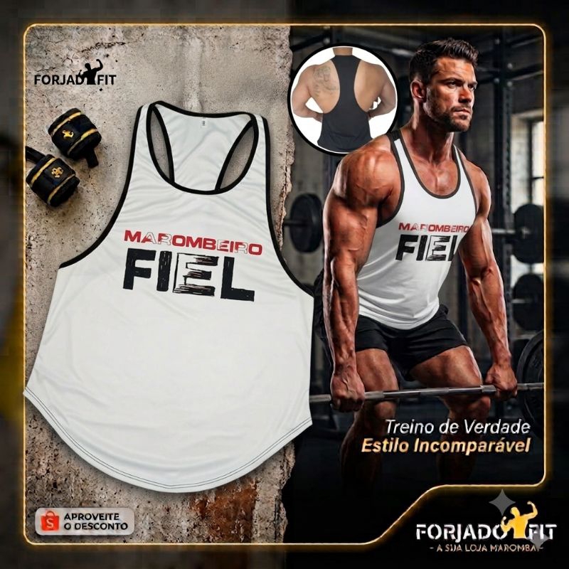 Regata Masculina Dry Fit Academia Treino Musculação Branca Esporte