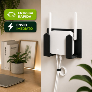 Suporte Roteador WIFI Parede Sem Furo Adesivo 3m Dupla Face Extra Forte WiFi Modem Universal