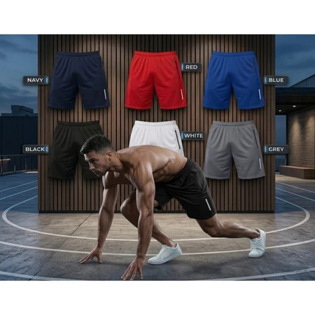 Kit Completo com 3, 4 ou 6 Bermudas Dry Fit Masculinas Ideal para Academia Musculação Corrida Futebol Caminhada e Lazer