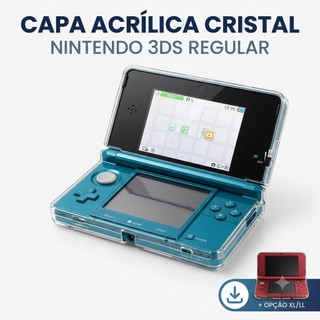 Capa Case Acrilica Nintendo 3DS e 3DS XL LL Transparente Cristal Rigida Proteção Capinha