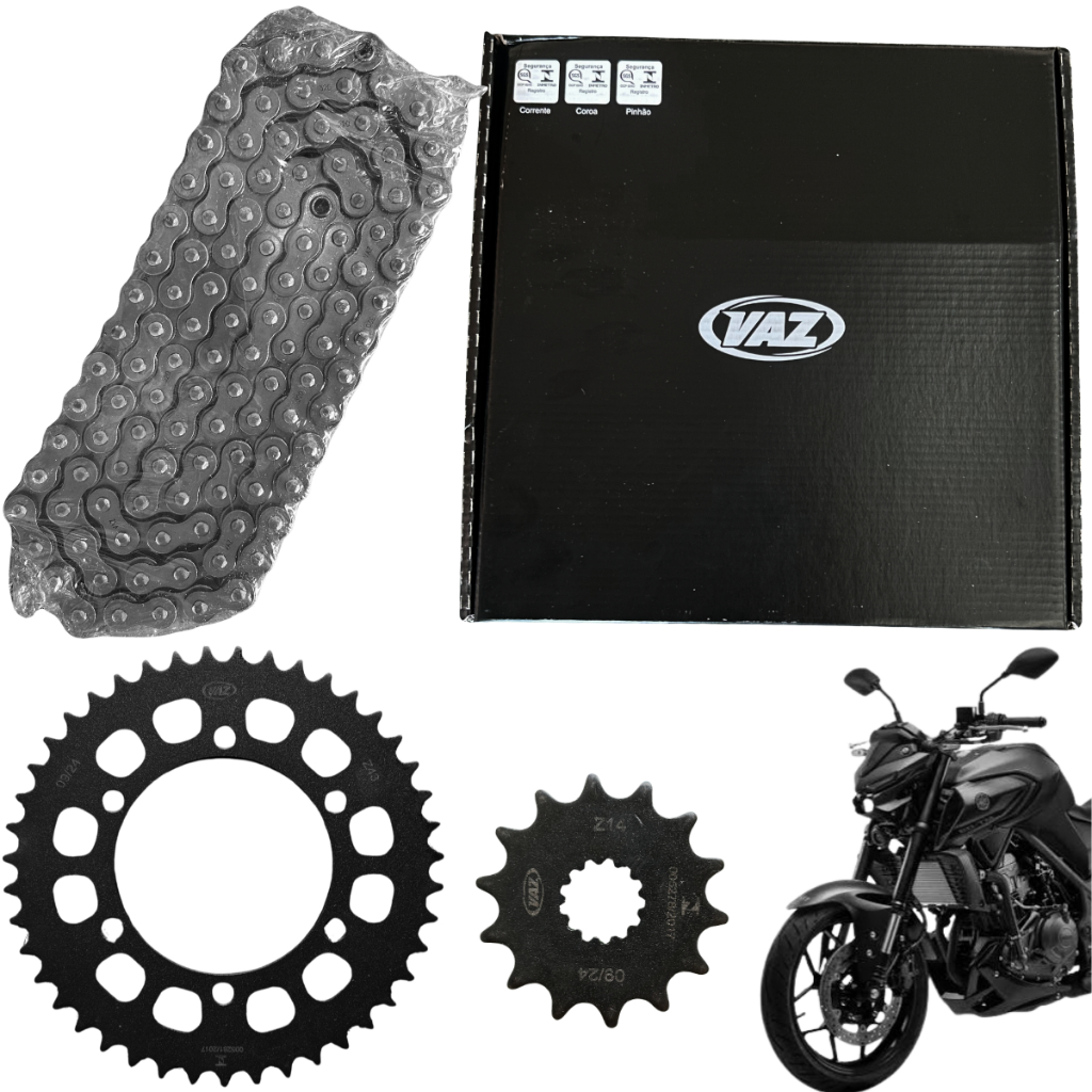 Kit Relação Transmissão C/Retentor Completo R3/MT03 Vaz
