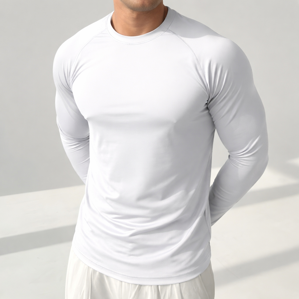 Camiseta Manga Longa Dry Fit Masculina para Academia, Fitness e Caminhadas