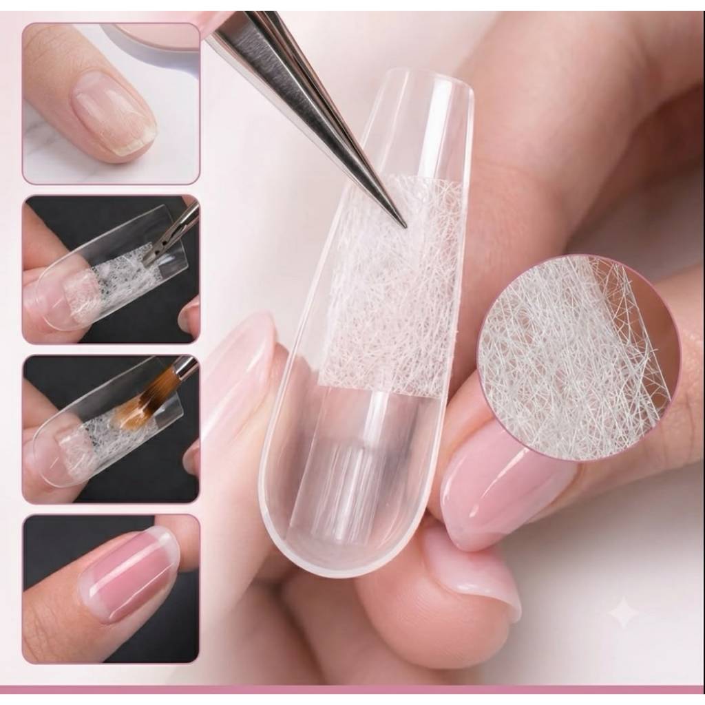 Fibra de Poliéster para Unha Gel Diversos Tamanhos Manicure