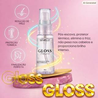 Reparador de Pontas Gloss com Silicone Anti frizz para todos tipos de Cabelo