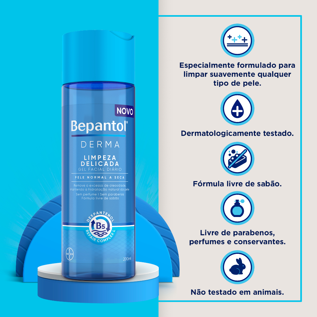Bepantol Derma Gel de Limpeza Facial 200ml — imagem 2 de 2