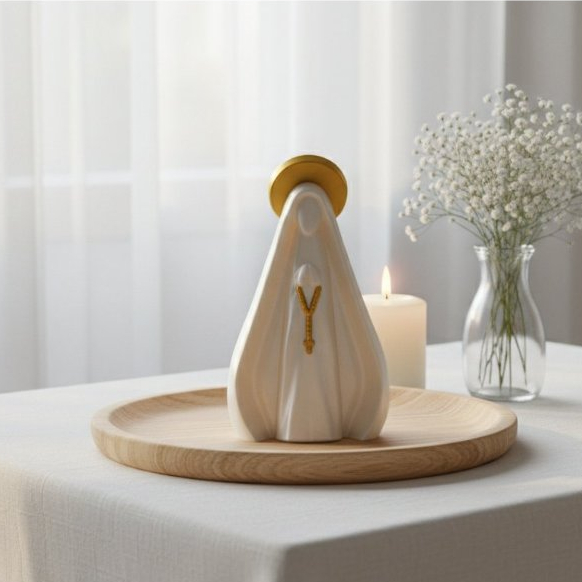 Nossa Senhora Imagem Sacra Católica Decoração Religiosa Presente Estátua de Nossa Senhora 15 cm