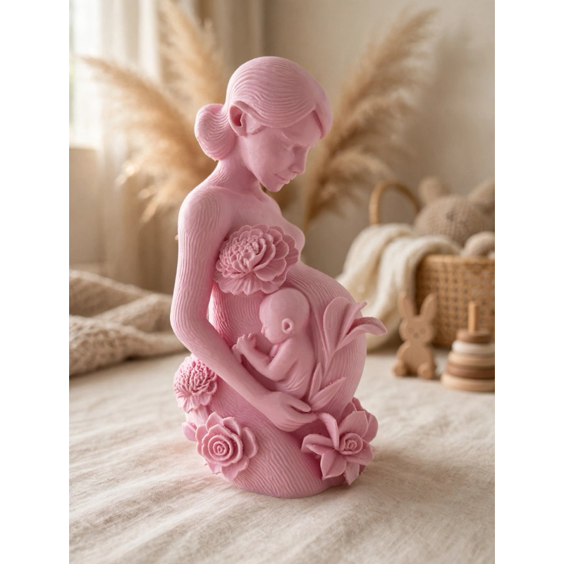 Escultura Mãe | Mãe grávida | Dia das mães | Bebê | Mulher| Decoração