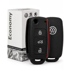 Capa Silicone Protetora Chave Canivete Volkswagen VW Gol G6 Up Fox Voyage Jetta Polo 3 Botões